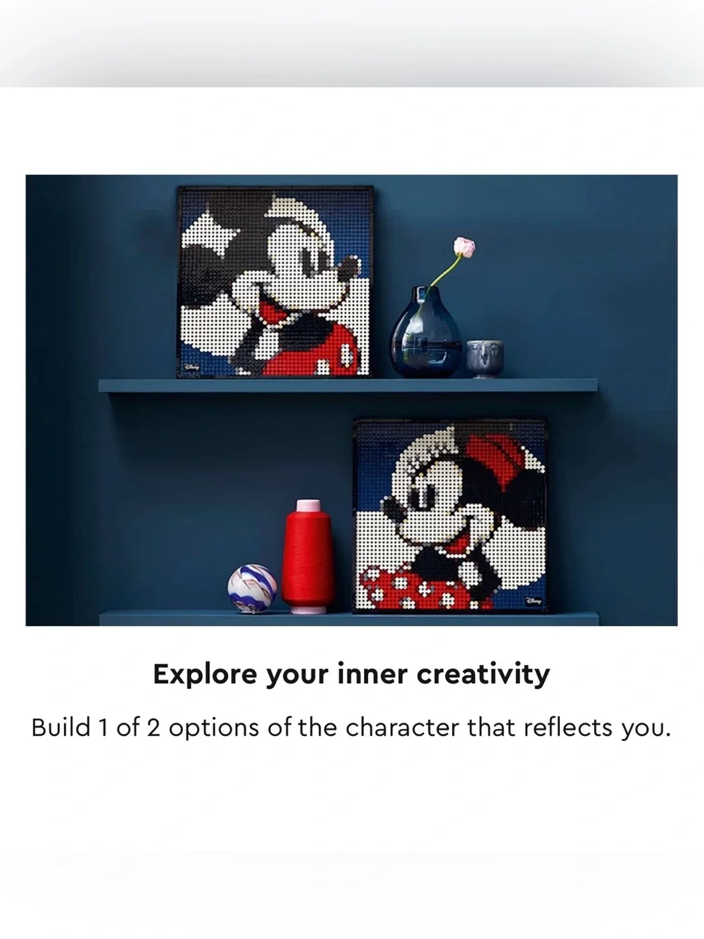 Lego Mickey Mouse Pixel Art Mosaic- RETIRED